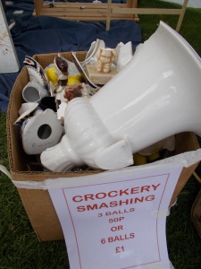 crockery, smashed crockery, broken crockery, village fetes cambridgeshire, over village fetes
